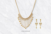 Golden Cascade Necklace Set| Sona Sansaar